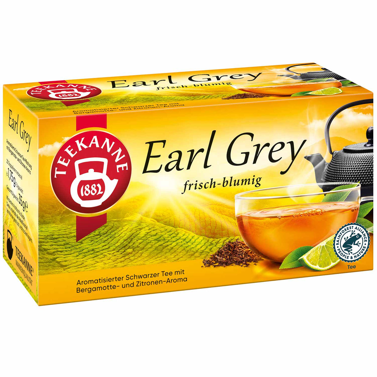 Teekanne Earl Grey Aromatischer Schwarzer Tee 20 Beutel 35g