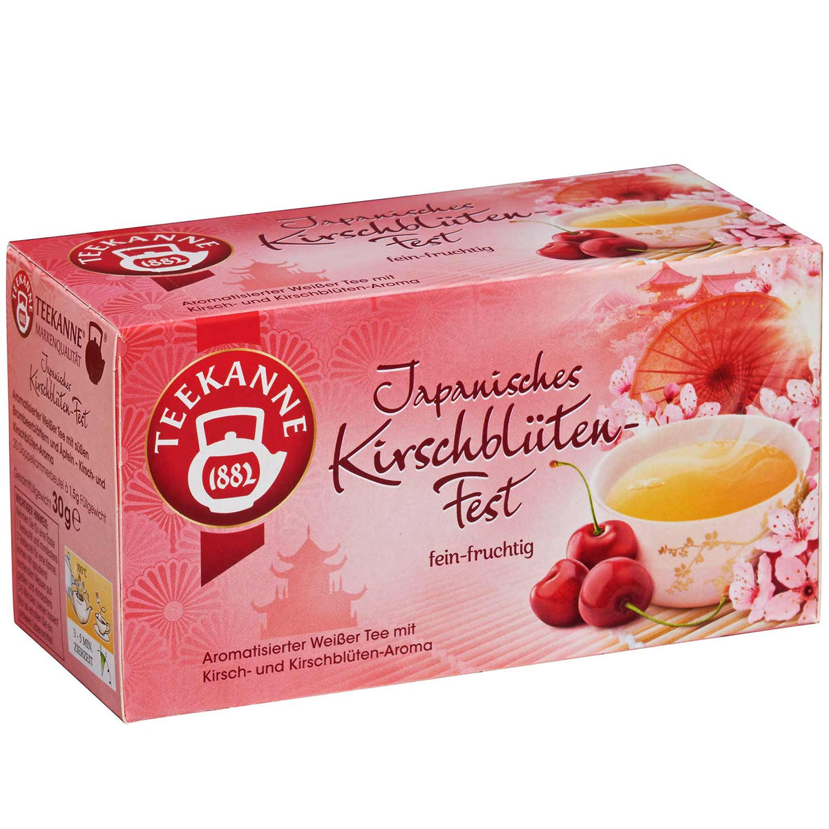 Teekanne Japanisches Kirschblüten Fest Weisser Tee 20 Beutel 30g