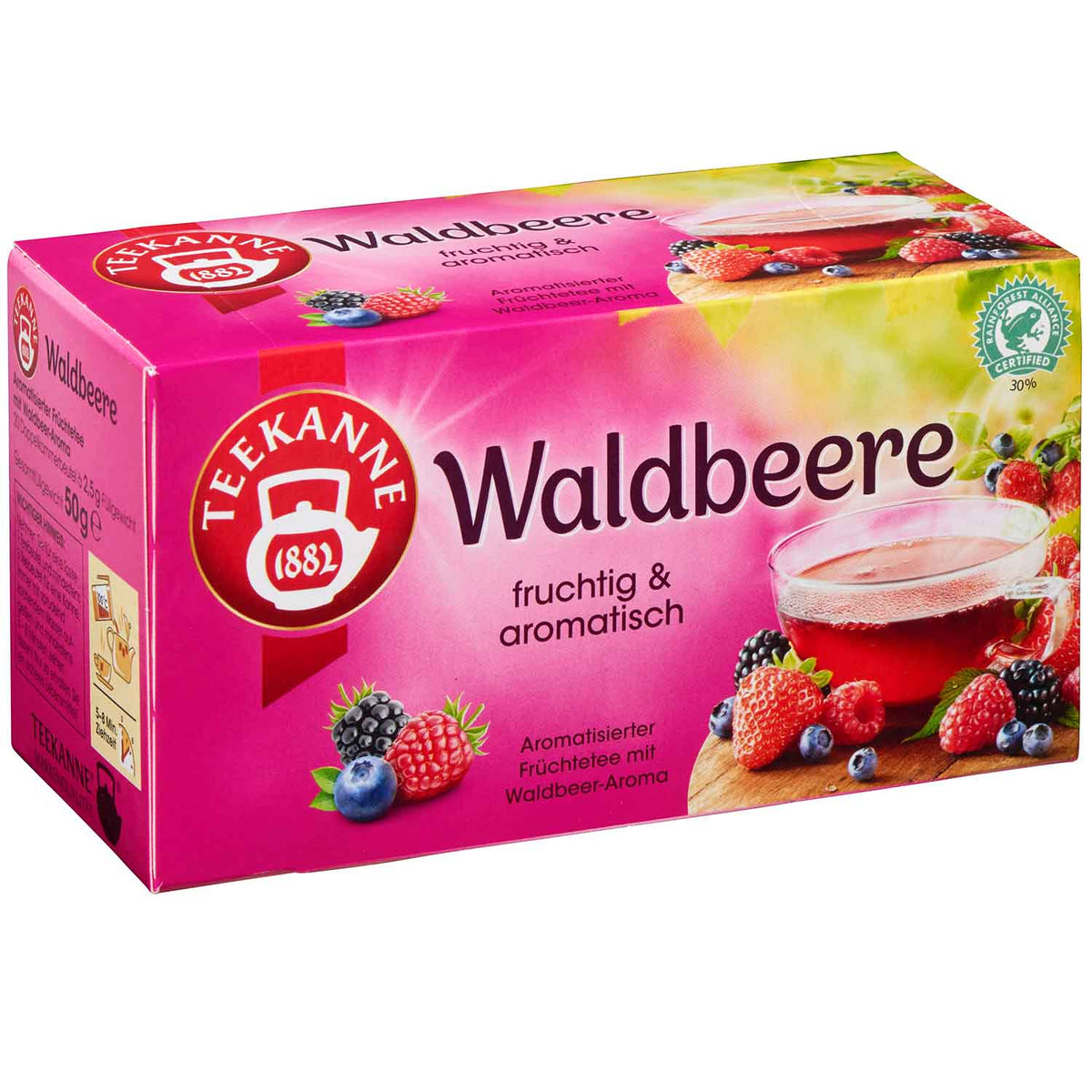 Teekanne Waldbeere Früchtetee 20 Beutel 50g Packung