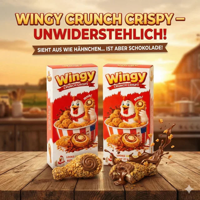 Wingy Crunch Crispy Schokolade 50g Chicken – Detailansicht