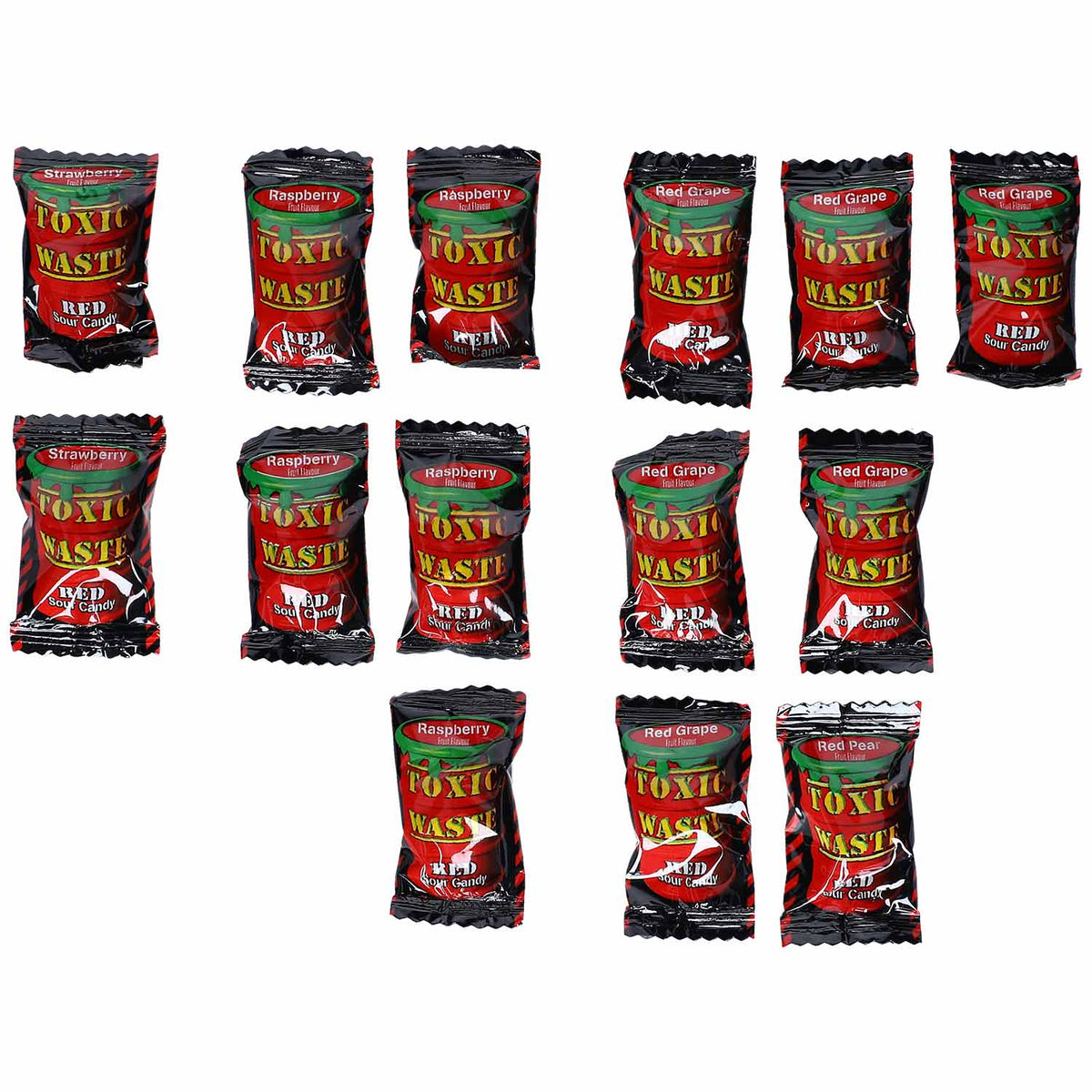 Toxic Waste Red Sour Candy 42g in praktischer Kunststoff-Dose – Detailansicht
