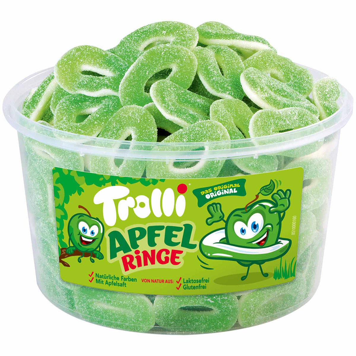 Trolli Apfelringe 150 Stück Saures Fruchtgummi mit Apfelgeschmack 1200g – Produktansicht