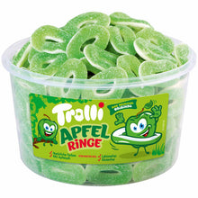 Trolli Apfelringe 150 Stück saures Fruchtgummi mit Apfelgeschmack 1200g – Produktansicht