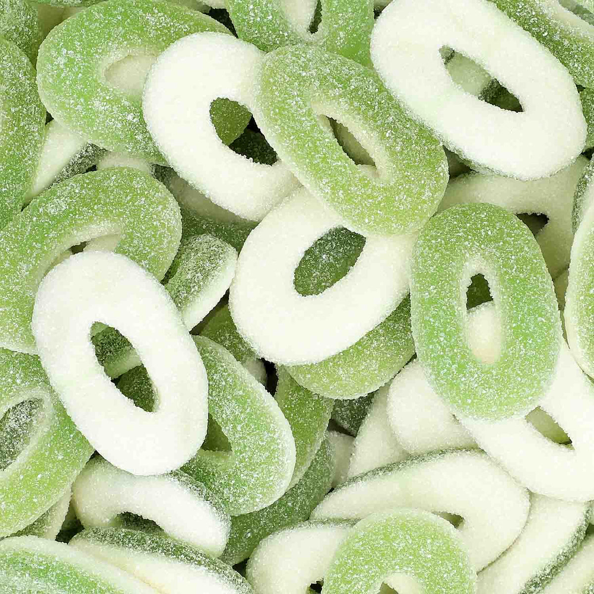 Trolli Apfelringe 150 Stück Saures Fruchtgummi mit Apfelgeschmack 1200g – Detailansicht