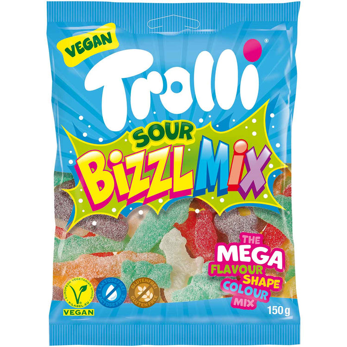 Trolli Bizzl Mix Sour Fruchtgummi 150g Beutel