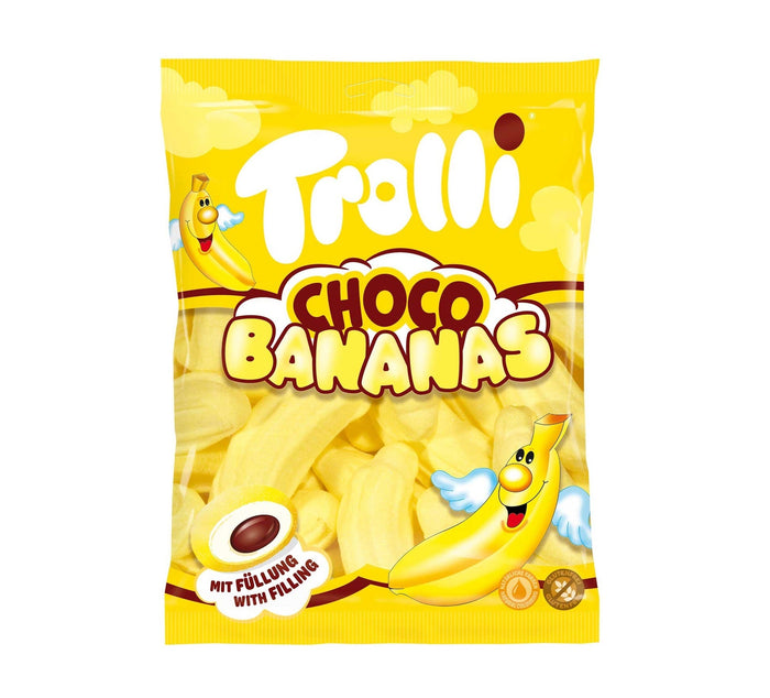 Trolli Choco Bananas 150g weiche Schaumzucker-Bananen mit Schokoladenfüllung
