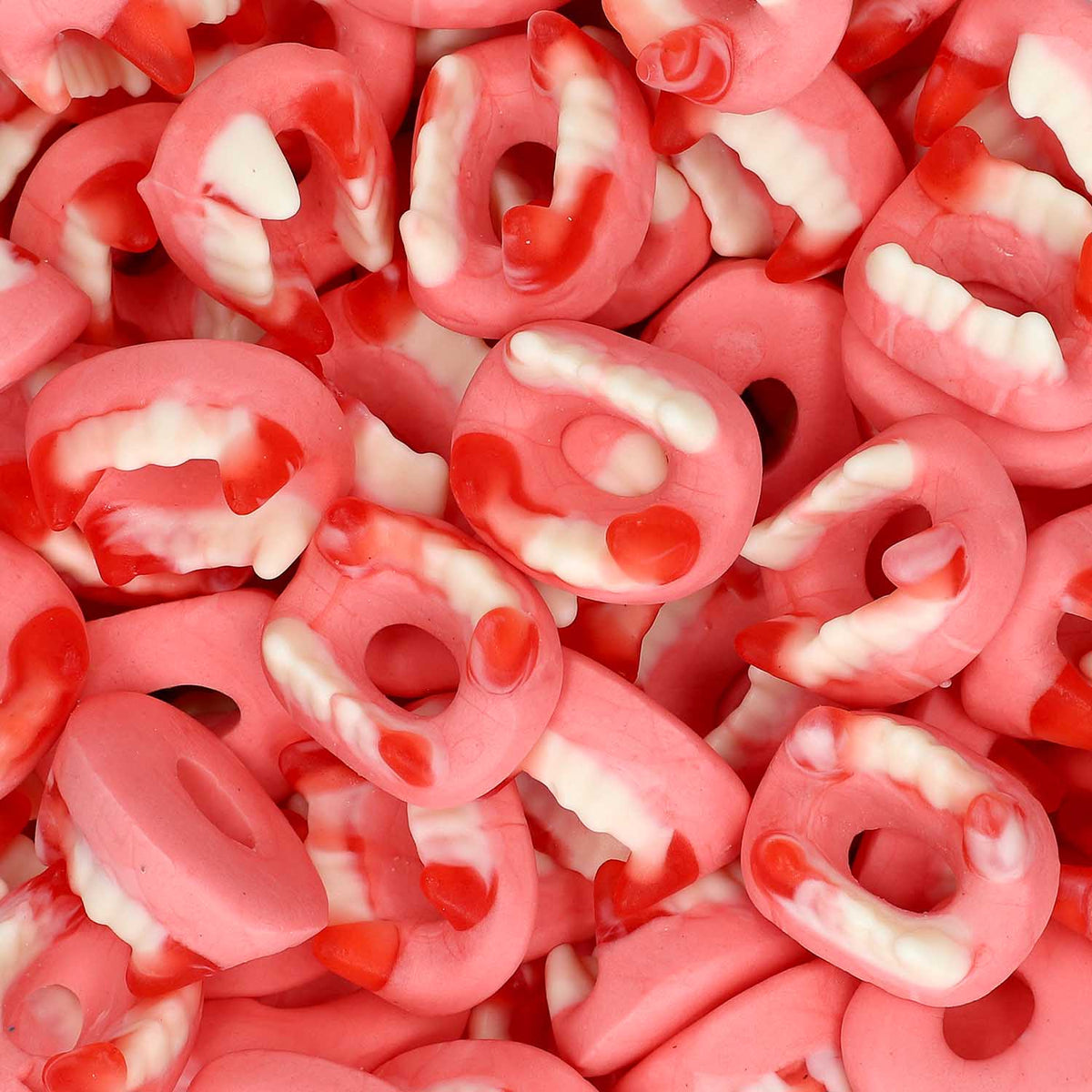 Trolli Dracula Fruchtgummi 150 Stück Erdbeer-Sahne 1050g – Detailansicht