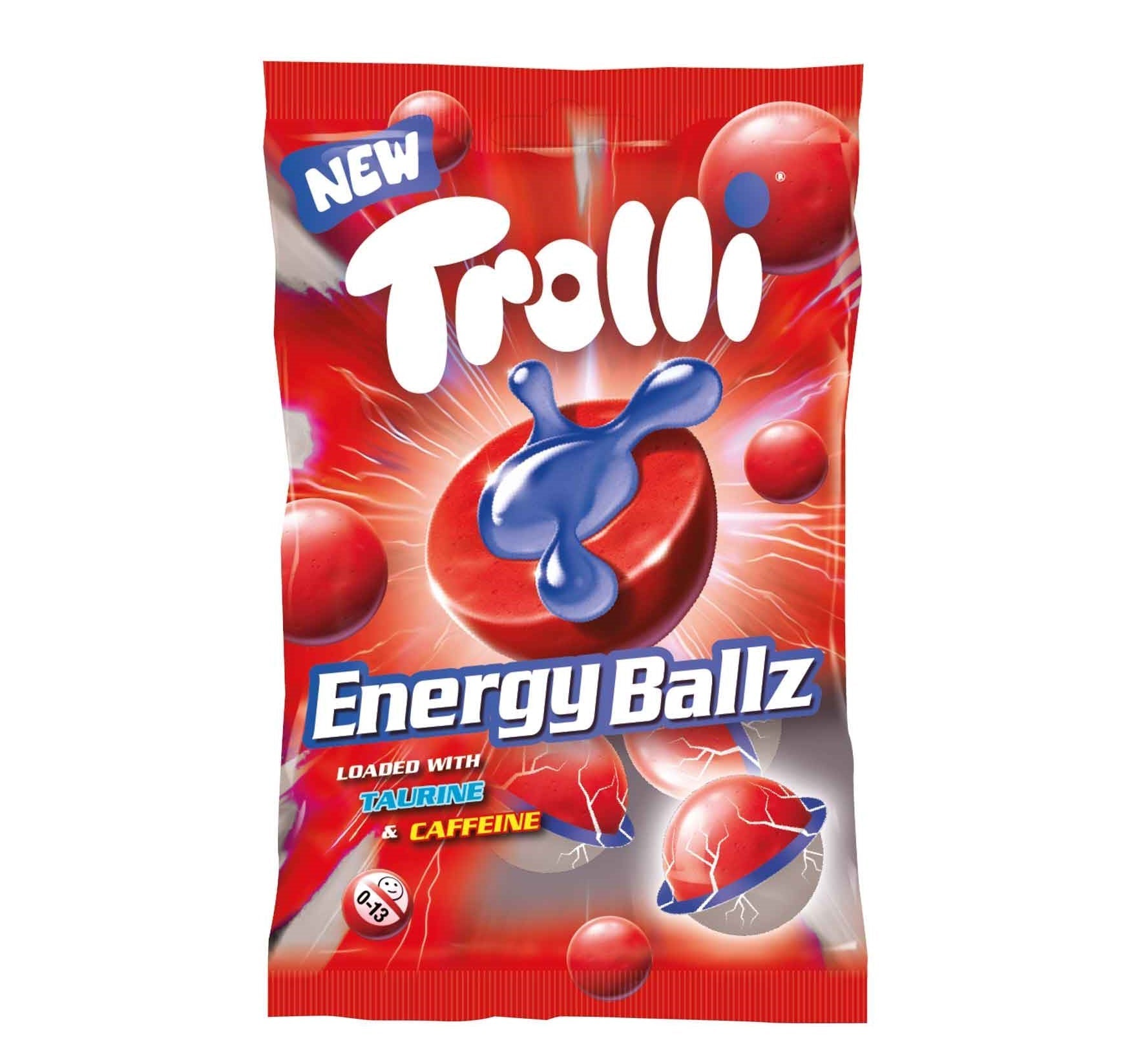 Trolli Energy Ballz 4er Fruchtgummi mit flüssigem Energy-Kern 175g – Produktansicht
