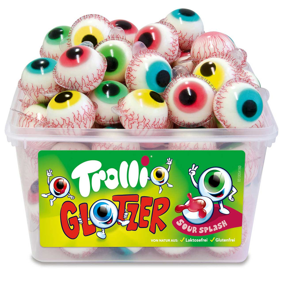 Trolli Glotzer Schaumzucker Gummibonbon mit saurer Füllung 60 Stück 1128g – Produktansicht