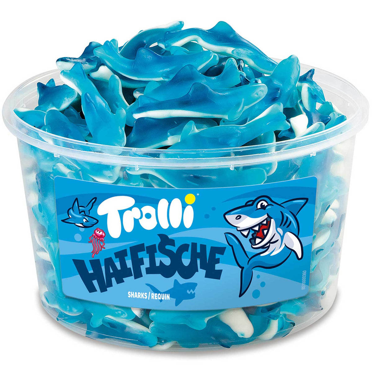 Trolli Haifische Fruchtgummi 150 Stück 1200g Schweiz – Produktansicht