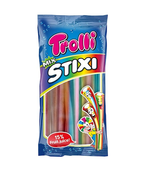 Trolli Mix Stixi Fruchtgummi 85g bunte saure und süsse Sticks