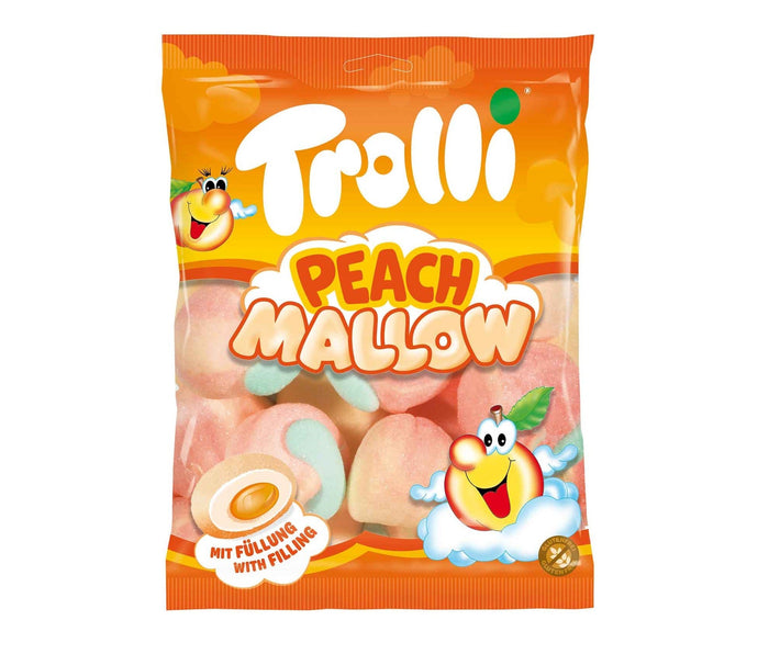 Trolli Peach Mallow 150g extrasofte Schaumzucker-Pfirsiche mit fruchtiger Füllung