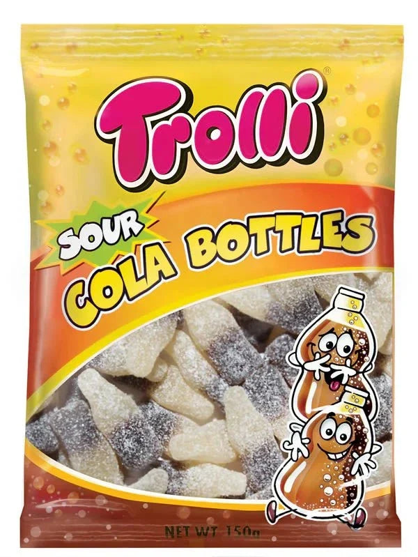 Trolli Sour Cola Bottles Fruchtgummi 100g Halal zertifiziert