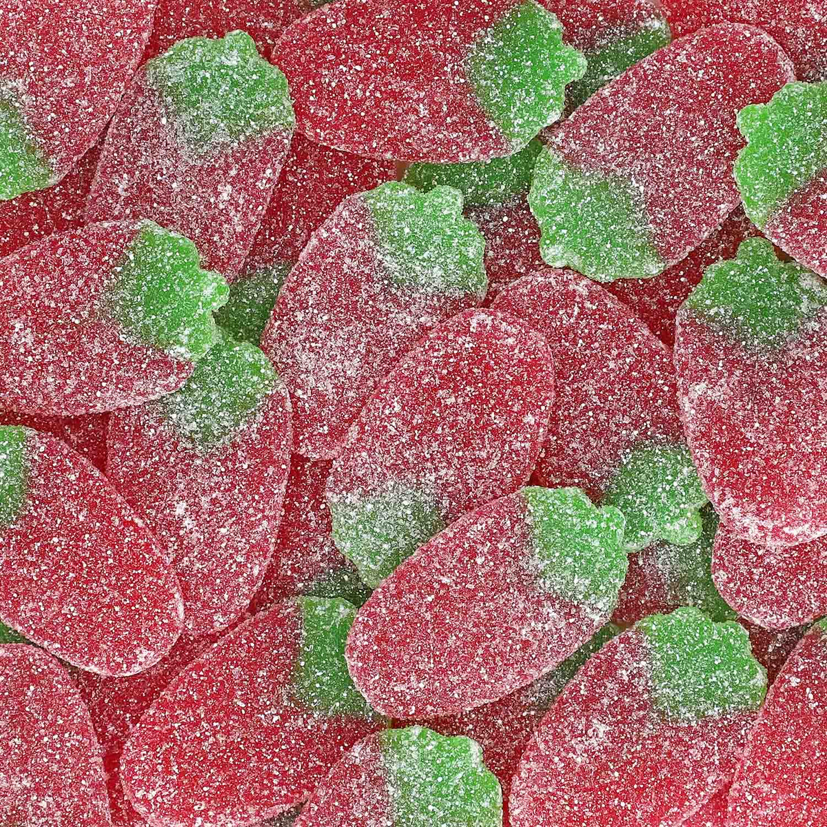 Trolli Sour Strawbies Saure Erdbeeren 150 Stk Gummibonbons 175g – Seitenansicht