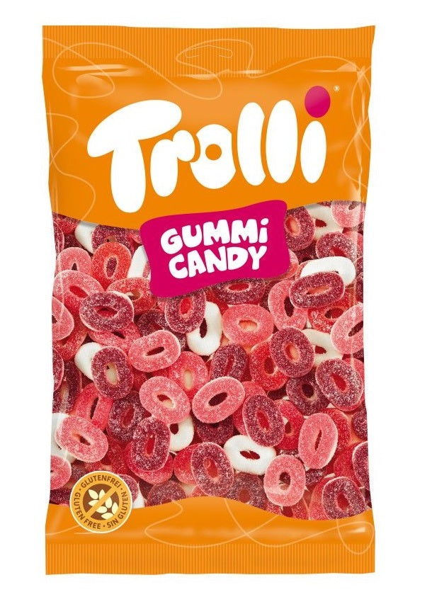 Trolli Rote Früchte Mini-Ringe Fruchtgummi 1000g – Produktansicht