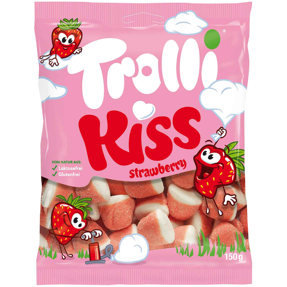 Trolli Strawberry Kiss Schaumzucker Fruchtstücke 150g