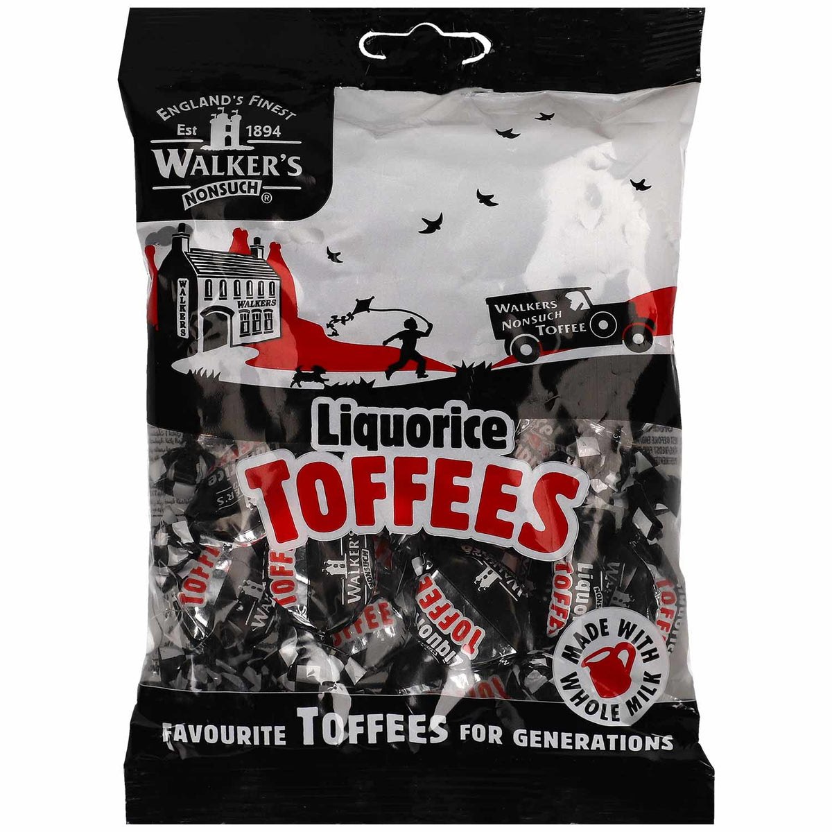 Walkers Walker's Nonsuch Liquorice Toffees 150g weiche Lakritzbonbons