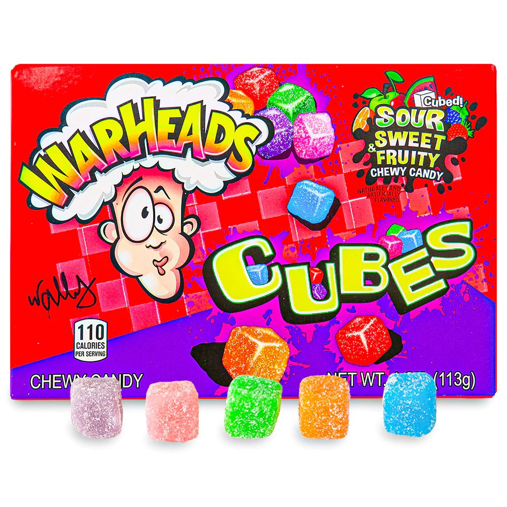 Warheads Chewy Cubes 113g saures Fruchtgummi Mix