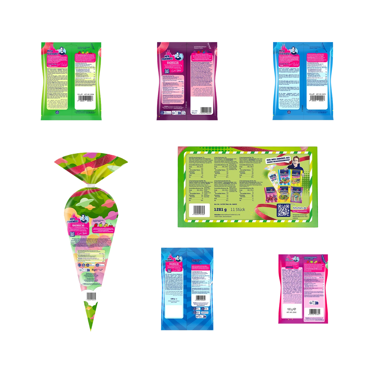 Hitschies Saure Drachenzungen Geschenkbox 1281 g Fruchtgummi – Verpackung