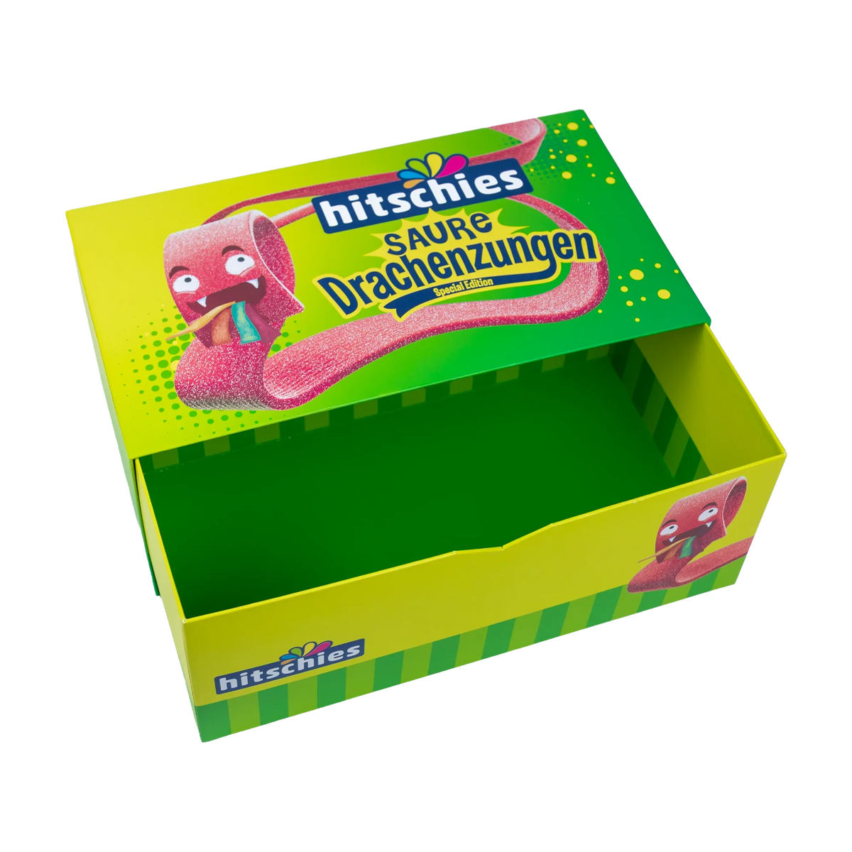 Hitschies Saure Drachenzungen Geschenkbox 1281 g Fruchtgummi – Seitenansicht