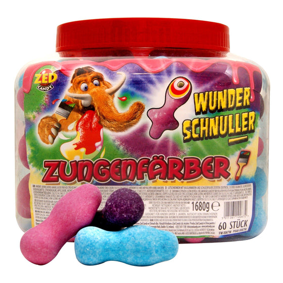 ZED Candy Mammouth Wunderschnuller Zungenfärber 1 Stück Fruchtiger Lutschbonbon