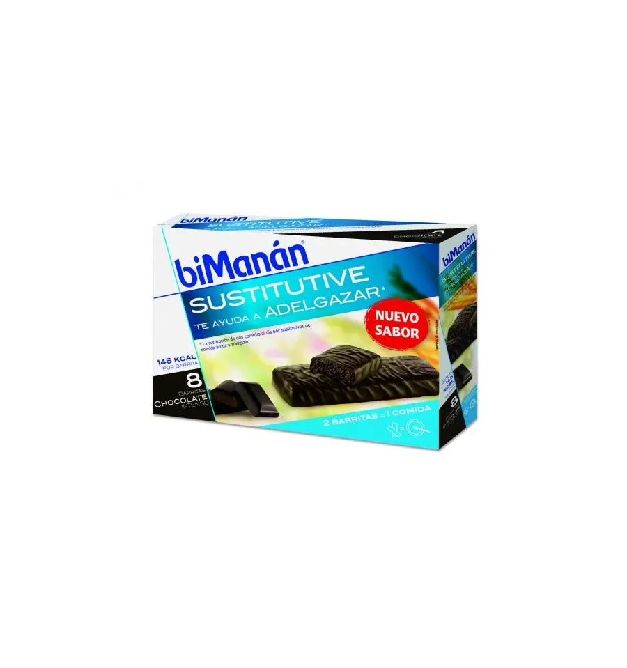 BIMANÁN Bimanán Beslim Barritas Chocolate Intenso 10 Stück Verpackung und Riegel kaufen Schweiz