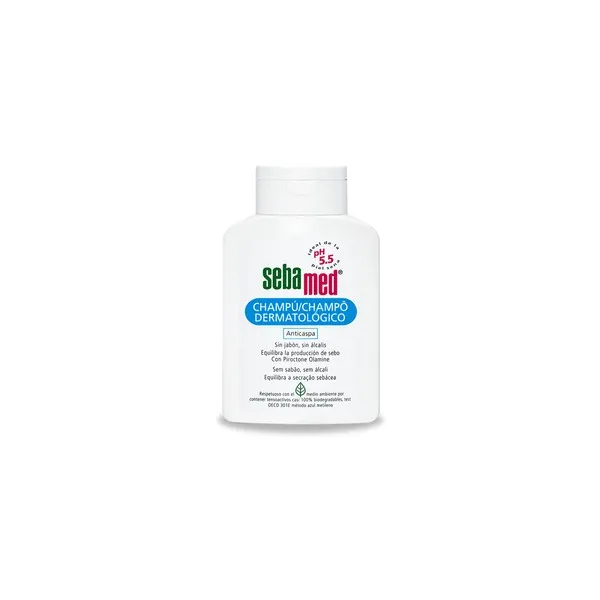 Flasche Sebamed Dermatological Shampoo 200ml auf grauem Hintergrund kaufen Schweiz