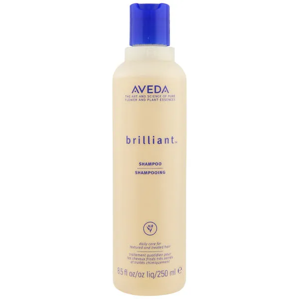 Aveda Brilliant Shampoo 250ml Flasche mit Produkt auf hellem Hintergrund kaufen Schweiz