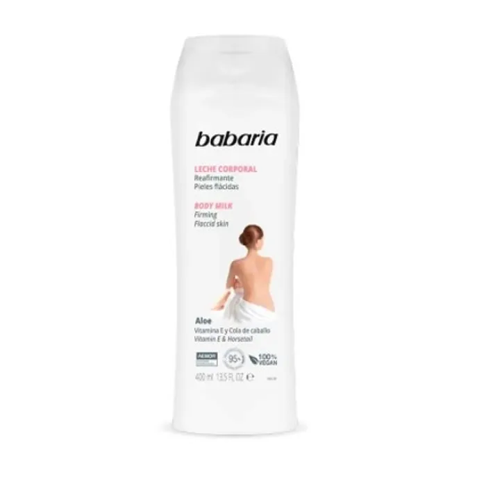 Babaria Firming Body Milk 400ml Flasche auf weißem Hintergrund kaufen Schweiz