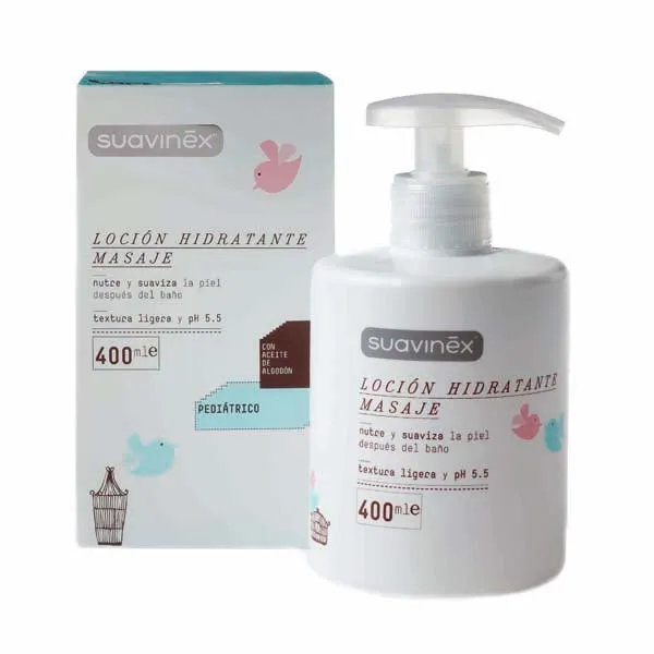 Flasche Suavinex Feuchtigkeitslotionsmassage 400ml für die Hautpflege kaufen Schweiz