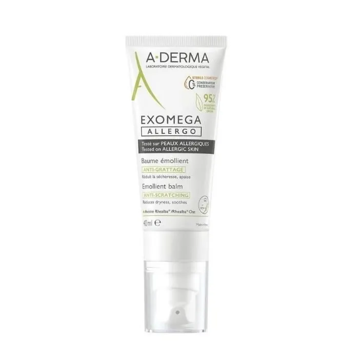 A-DERMA Exomega Allergo Emollient Balsam 40ml Verpackung kaufen Schweiz