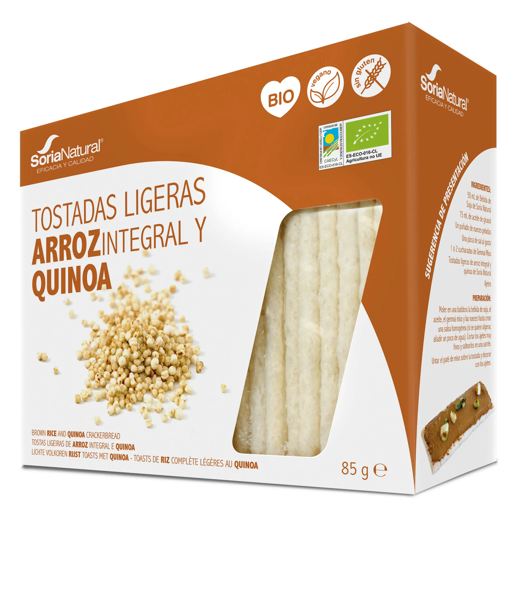 Alecosor Bio Tostadas De Arroz y Quinoa knusprige Reistostadas mit Quinoa kaufen Schweiz