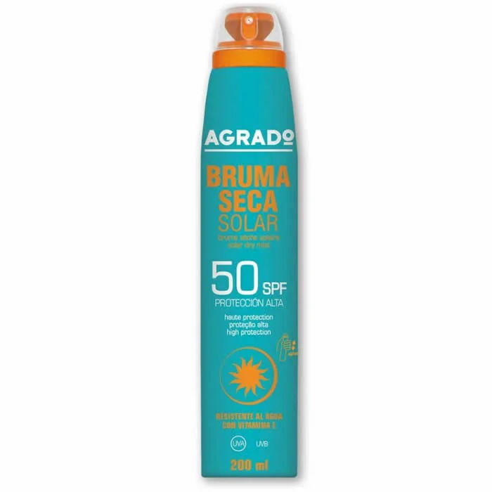 Flasche Agrado Sun Dry Mist SPF50 200ml mit Sonnenschutzspray kaufen Schweiz