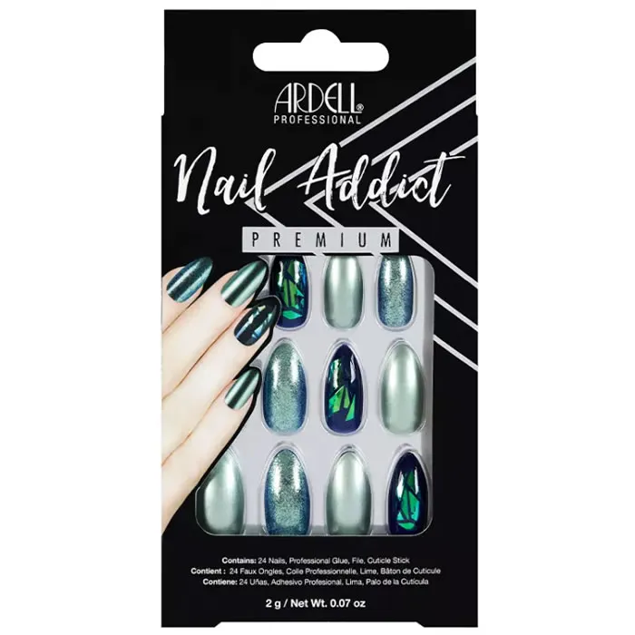 Ardell Nail Addict grüne Glitter Chrome Fake Nails kaufen Schweiz