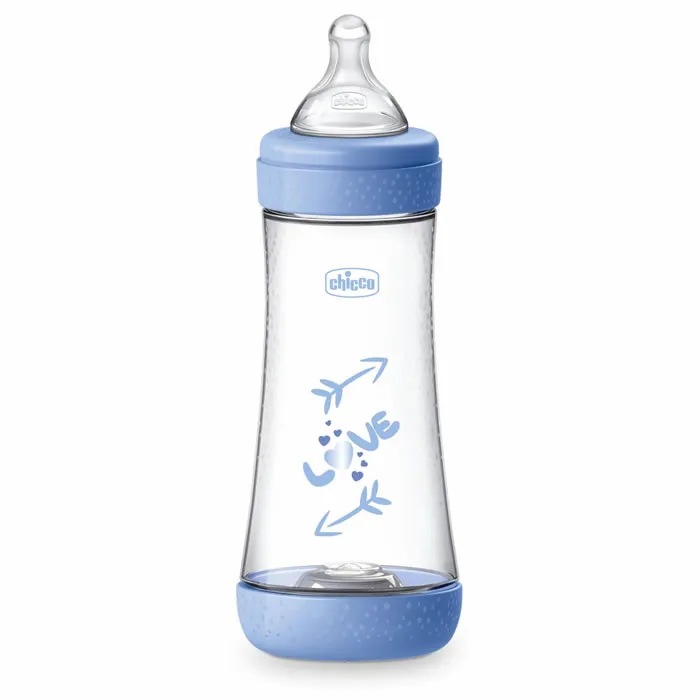 Chicco Perfect Silicone Feeding Bottle 300ml in Blau für Babys ab 4 Monaten kaufen Schweiz