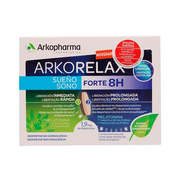 Packung Arkopharma Arkorelax Sleep Forte 8H 30 zweischichtige Tabletten kaufen Schweiz