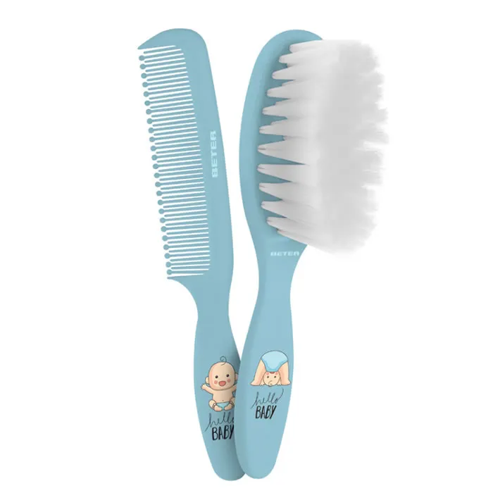 Beter Baby Brush And Comb Set Blue – weiche Babybürste und Kamm in Blau kaufen Schweiz