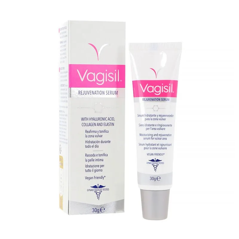 Vagisil Verjüngungsserum 30g Flasche für Gesichtspflege auf weißem Hintergrund kaufen Schweiz