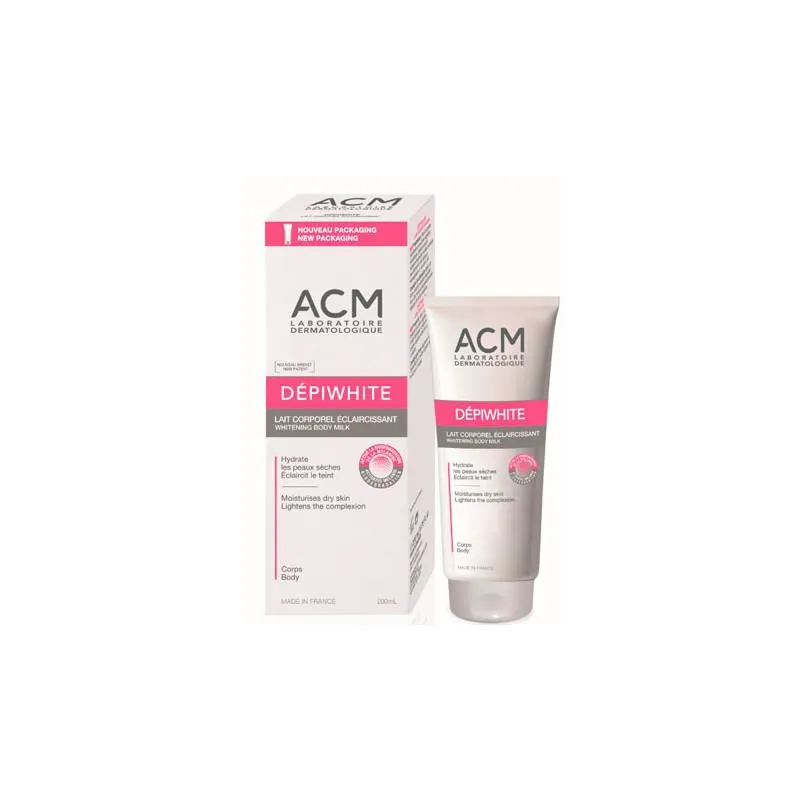 ACM Depiwhite Lightening Body Milk 200ml Flasche auf weißem Hintergrund kaufen Schweiz