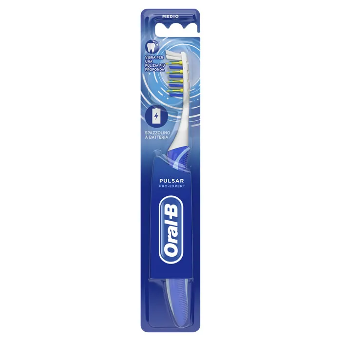 Oral B Zahnbürste Battery Expert Pulsar 35 in weiß mit blauem Griff kaufen Schweiz