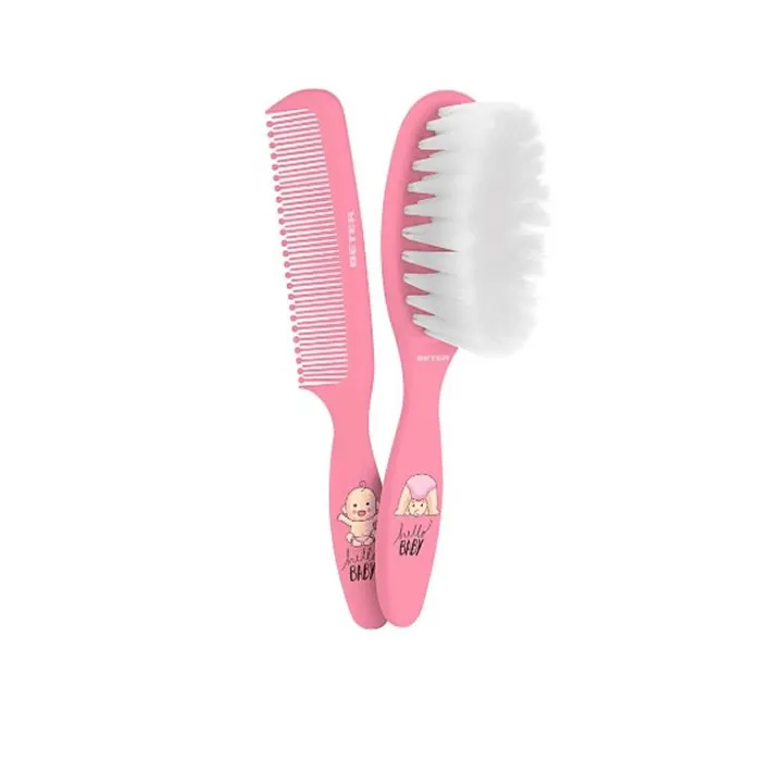 Beter Baby Brush And Comb Set Pink – weiche Bürste und Kamm für Babys kaufen Schweiz