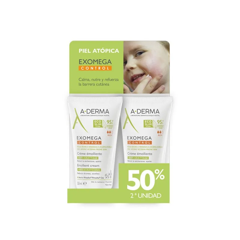 A-DERMA Exomega Control Emollient Cream 2x50ml Packung kaufen Schweiz
